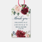 ブルゴーニュブライダルシャワーメッセージカード ギフトタグ (正面)