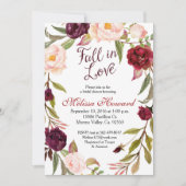 ブルゴーニュブライダルシャワー秋インラブインビテーション 招待状 (正面)