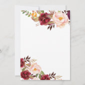 ブルゴーニュブライダルシャワー秋インラブインビテーション 招待状 (裏面)