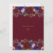 ブルゴーニュブルーピンク卒業式+披露宴 招待状 (裏面)