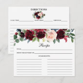 ブルゴーニュブルーフローラシャワーレシピカード アドバイスカード (正面/裏面)