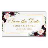 ブルゴーニュブルーフローラデイトミニマグネットを保存 マグネット名刺 (正面)