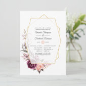 ブルゴーニュプラムと赤面幾何リハーサルディナー 招待状 (スタンド正面)