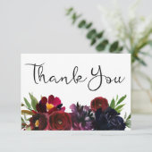 ブルゴーニュプラムネイビーフローラ サンキューカード (スタンド正面)