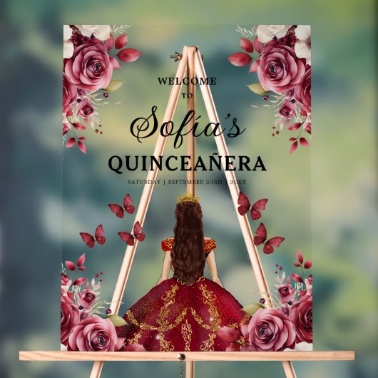 ブルゴーニュプリンセスキンセアニラ誕生日ウェルカム アクリルサイン (ニュートラル)