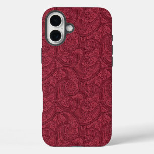 ブルゴーニュペイズリー iPhone 16 PLUSケース