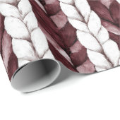 ブルゴーニュホワイトストライプクリスマス ラッピングペーパー (ロールコーナー)