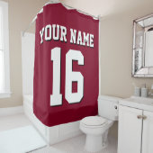ブルゴーニュホワイトスポーツジャージーチームジャージー シャワーカーテン (インサイチュ)