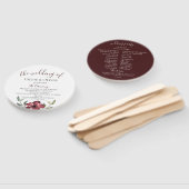 ブルゴーニュボタニカル結婚式 プログラム ハンドファン (組立なし)