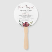 ブルゴーニュボタニカル結婚式 プログラム ハンドファン (正面)