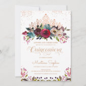 ブルゴーニュボホフローラ&金ゴールドティアラキンセアニェラ 招待状 (正面)