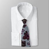 ブルゴーニュボルドーダスティブルーエレガントな結婚式 ネクタイ (タイ)