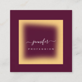 ブルゴーニュマスタード。メイクアップアーティスト・ホワイト・ソーシャル・メディア スクエア名刺
