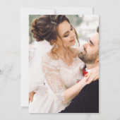 ブルゴーニュマロンのモダンなフォントの秋の結婚式  招待状 (裏面)