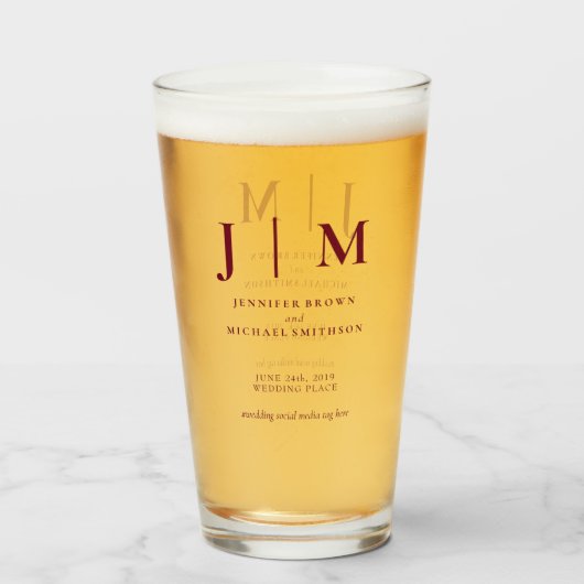 ブルゴーニュミニマルレモダンドシンプル結婚 タンブラーグラス (ドリンク正面)