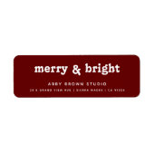 ブルゴーニュミニマルーのクリスマスグリーティングアドレス ラベル (正面)