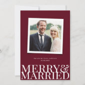 ブルゴーニュメリーーと新結婚した婚クリスマスフォト シーズンカード (正面)