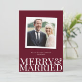 ブルゴーニュメリーーと新結婚した婚クリスマスフォト シーズンカード (スタンド正面)