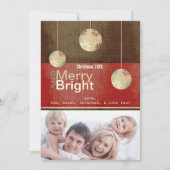 ブルゴーニュメリーー赤茶色と明るい家族の写真 シーズンカード (正面)