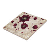 ブルゴーニュモダンのミニマルな花 タイル (側面)