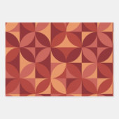 ブルゴーニュモダンの世紀中頃の抽象芸術パターン ラッピングペーパーシート (正面2)