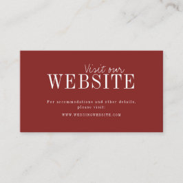 ブルゴーニュモダンタイポグラフィWebサイト挿入カード プレイスカード