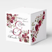 ブルゴーニュモダンフローラリハーサル結婚ディナー フェイバーボックス (正面サイド)