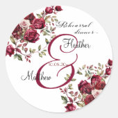 ブルゴーニュモダンフローラリハーサル結婚ディナー ラウンドシール (正面)