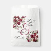 ブルゴーニュモダンフローラ結婚スクリプト フェイバーバッグ (正面)