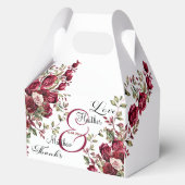 ブルゴーニュモダンフローラ結婚スクリプト フェイバーボックス (正面)