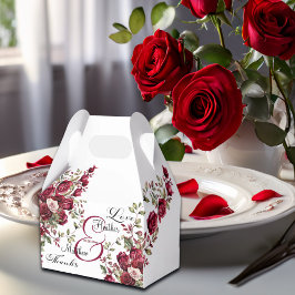 ブルゴーニュモダンフローラ結婚スクリプト フェイバーボックス