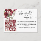 ブルゴーニュモダンフローラQRコード前夜 エンクロージャーカード (正面)