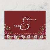 ブルゴーニュモダンフローラQRコード前夜 エンクロージャーカード (裏面)