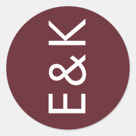 ブルゴーニュモダンマはっきりしたルーンビッ結婚グモノグラム ラウンドシール