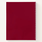 ブルゴーニュモダンミニマル主義モノグラム ノートブック (裏面)