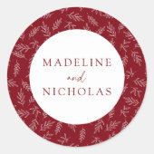 ブルゴーニュモダンミニマル植物学結婚院 ラウンドシール (正面)