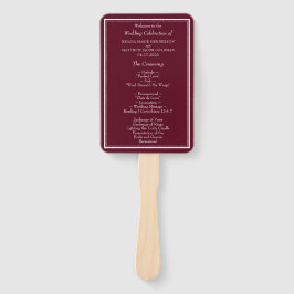 ブルゴーニュモダンミニマル結婚式 プログラム ハンドファン