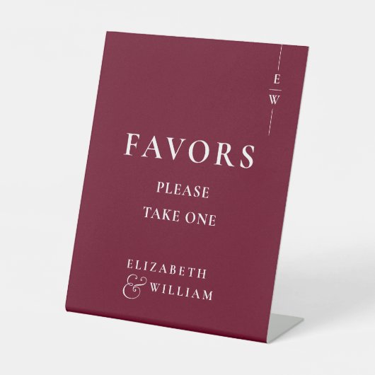 ブルゴーニュモダンモノグラムの結婚好意 台座サイン (正面)