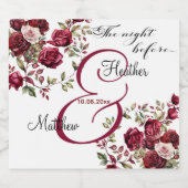 ブルゴーニュモダンーのフローラ「前の夜結婚」 スパークリングワインラベル (シングルラベル)