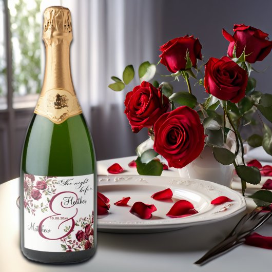 ブルゴーニュモダンーのフローラ「前の夜結婚」 スパークリングワインラベル