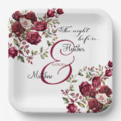 ブルゴーニュモダンーのフローラ「前の夜結婚」 ペーパープレート (正面)