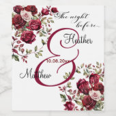 ブルゴーニュモダンーのフローラ「前の夜結婚」 ワインラベル (シングルラベル)