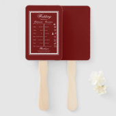 ブルゴーニュモダンーの優雅な結婚式 ハンドファン (正面&裏面)