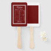 ブルゴーニュモダンーの優雅な結婚式 ハンドファン (正面&裏面)