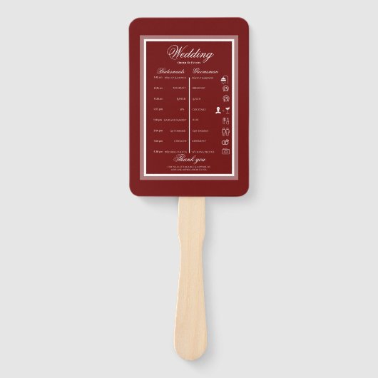 ブルゴーニュモダンーの優雅な結婚式 ハンドファン (正面)