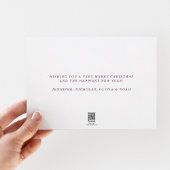 ブルゴーニュモダンーの楽しい写真クリスマス シーズンカード