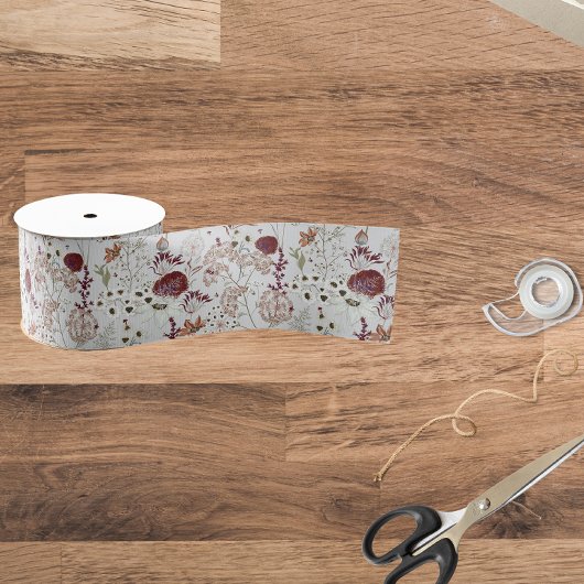 ブルゴーニュモダンーの野花 | ボホエレガントフローラ グログランリボン