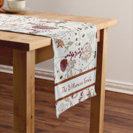 ブルゴーニュモダンーの野花 | ボホエレガントフローラ ショートテーブルランナー