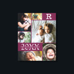 ブルゴーニュモダンーカラーブロックファミリー6フォトコラージュ キャンバスプリント<br><div class="desc">ブルゴーニュモダンワインカラーブロックファミリー6フォトコラージュ – 家族の姓パーソナライズされた名、年、イニシャルの手紙と、すべてグリッドレイアウトで配エレガント置される。このモダンとお洒落デザインは、自分の写真の6を美しく表示する。任意の部屋の装飾に一致するいくつかの色の方法で利用可能。祖父母素晴らし、両親、家族、友人、愛する人々に休日の記念品を贈る。写真カスタマイズと文字で簡単に。</div>