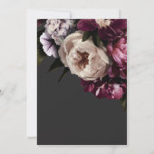 ブルゴーニュモダンークリームペニーフローラブライダルランチ 招待状 (裏面)